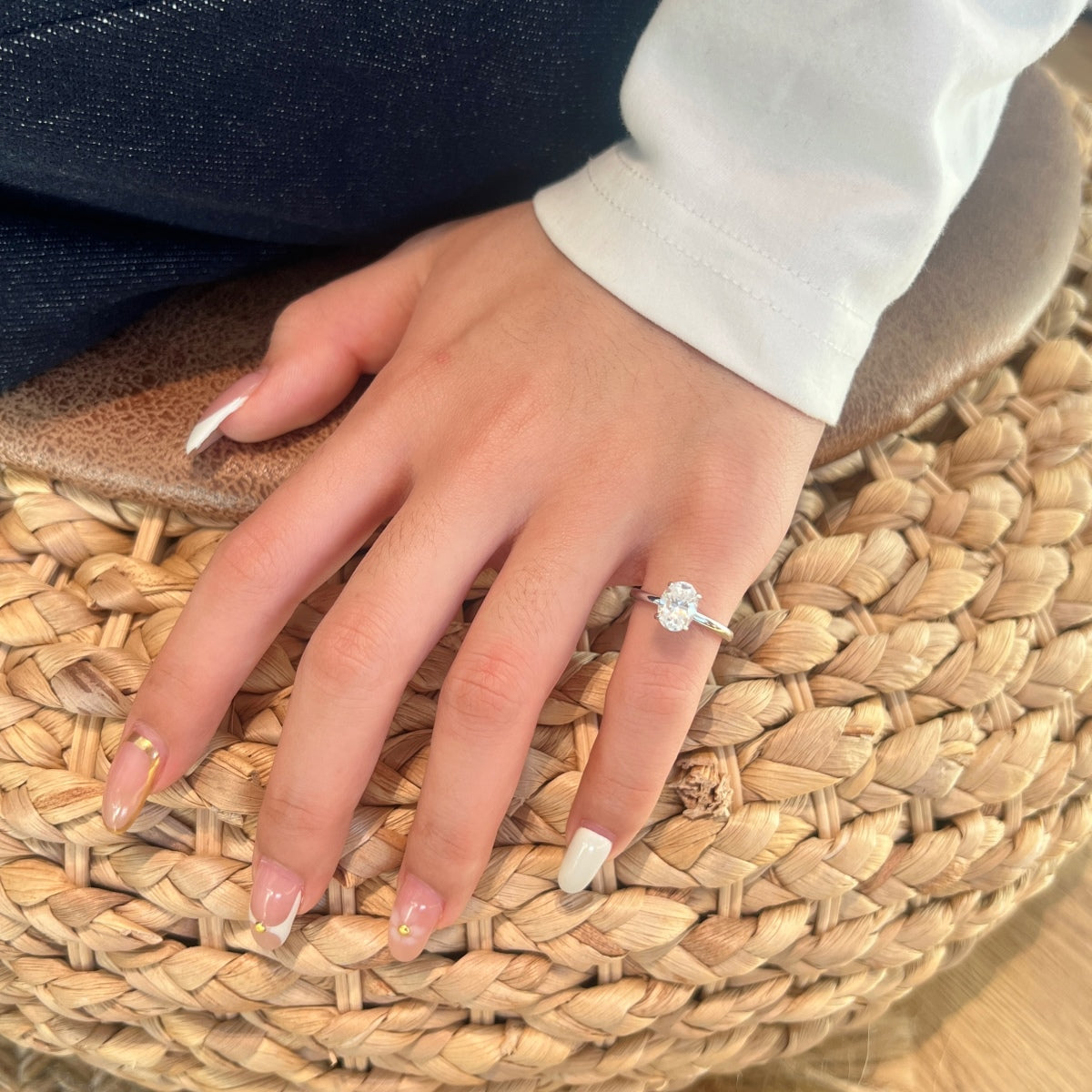 Anillo Moissanita Ovalada 1.5CT