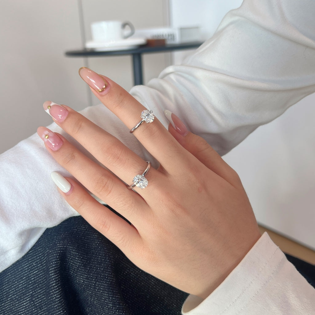 Anillo Moissanita Ovalada 2.0CT