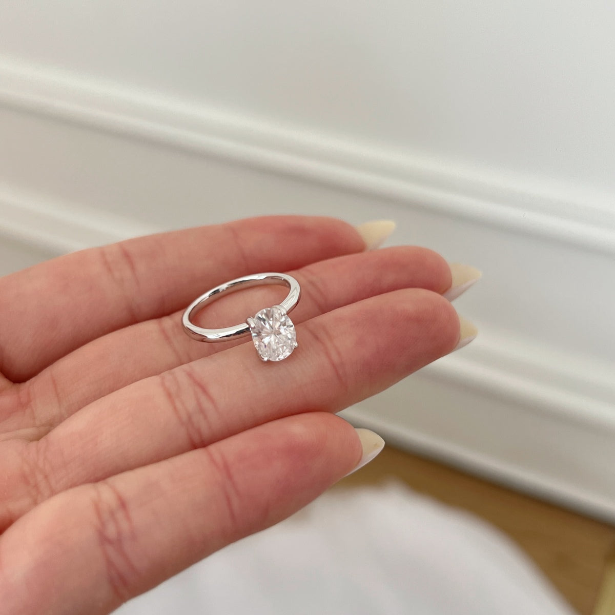 Anillo Moissanita Ovalada 2.0CT