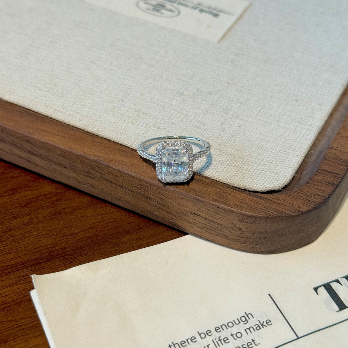 Anillo Moissanita Radiante 3.0CT