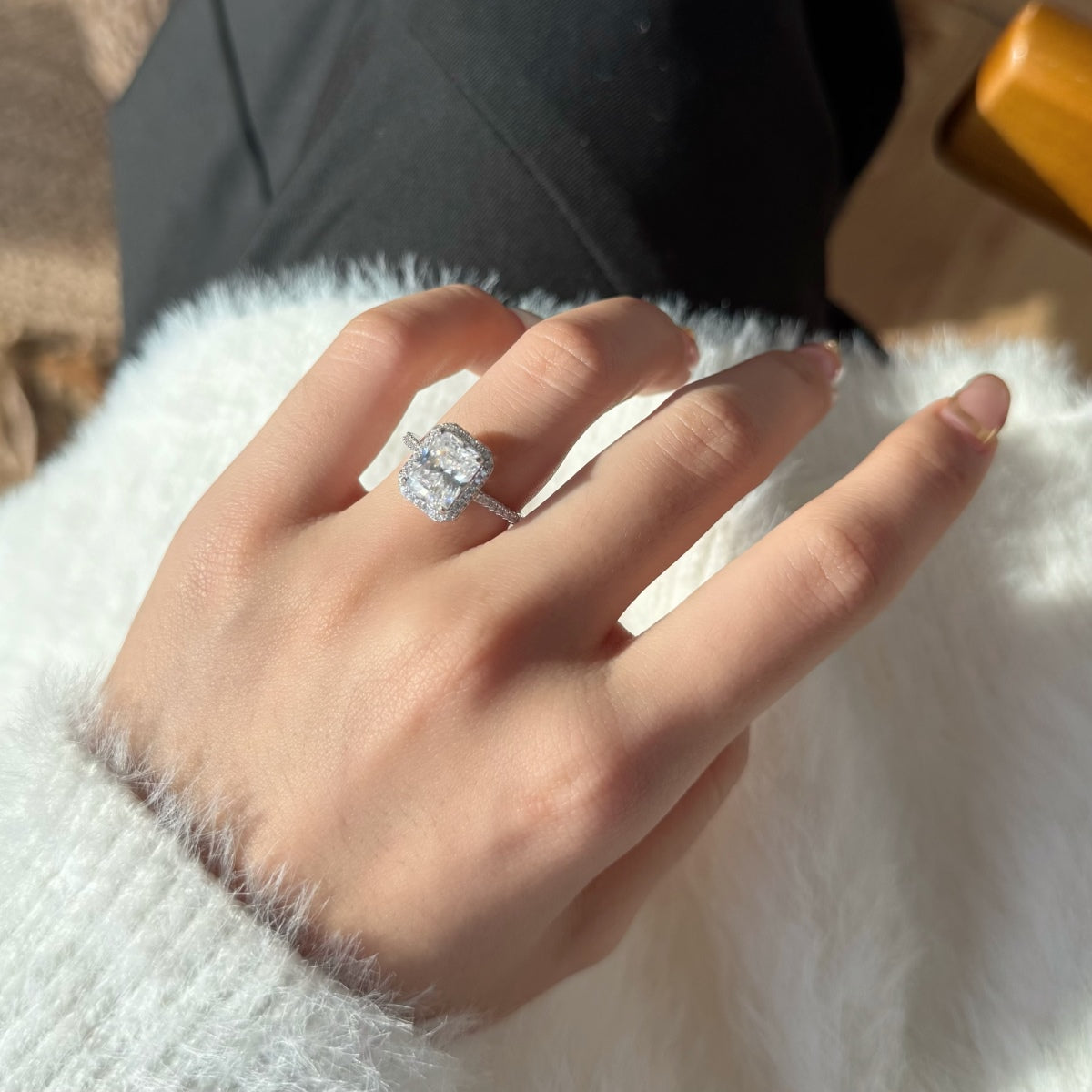 Anillo Moissanita Radiante 3.0CT