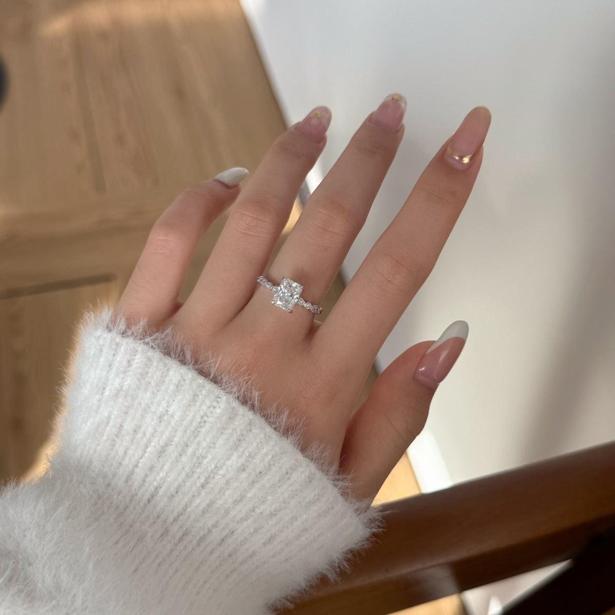 Anillo Moissanita Radiante 2.0CT