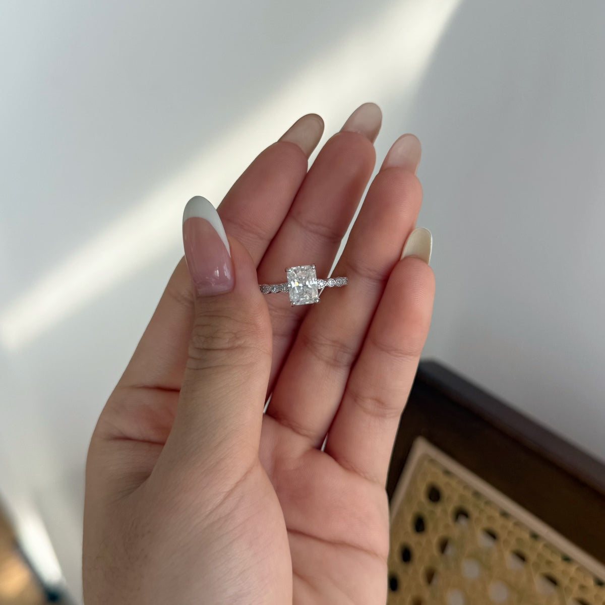 Anillo Moissanita Radiante 2.0CT