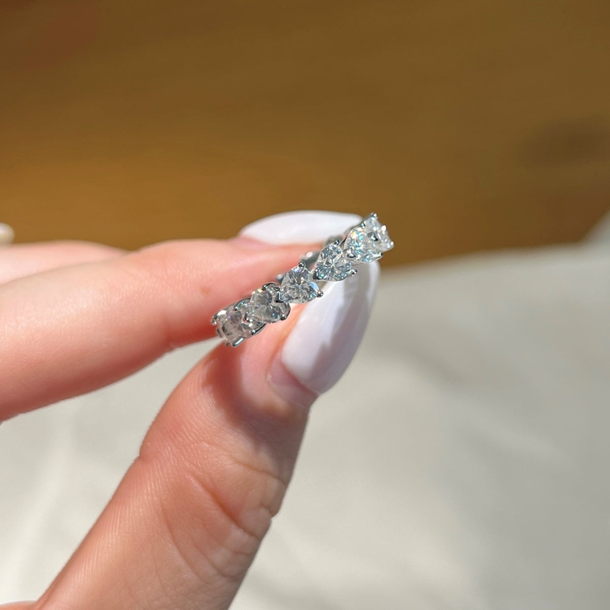 Anillo Moissanita Corazón 4.2CT