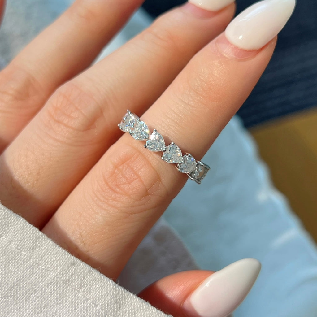 Anillo Moissanita Corazón 4.2CT