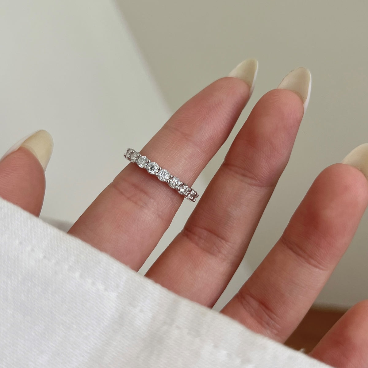 Anillo Moissanita Redonda 1.9CT