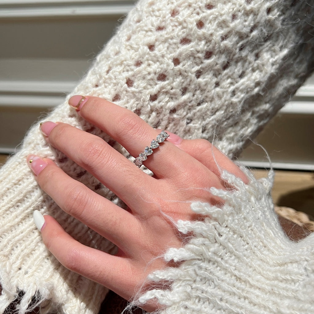 Anillo Moissanita Corazón 4.2CT