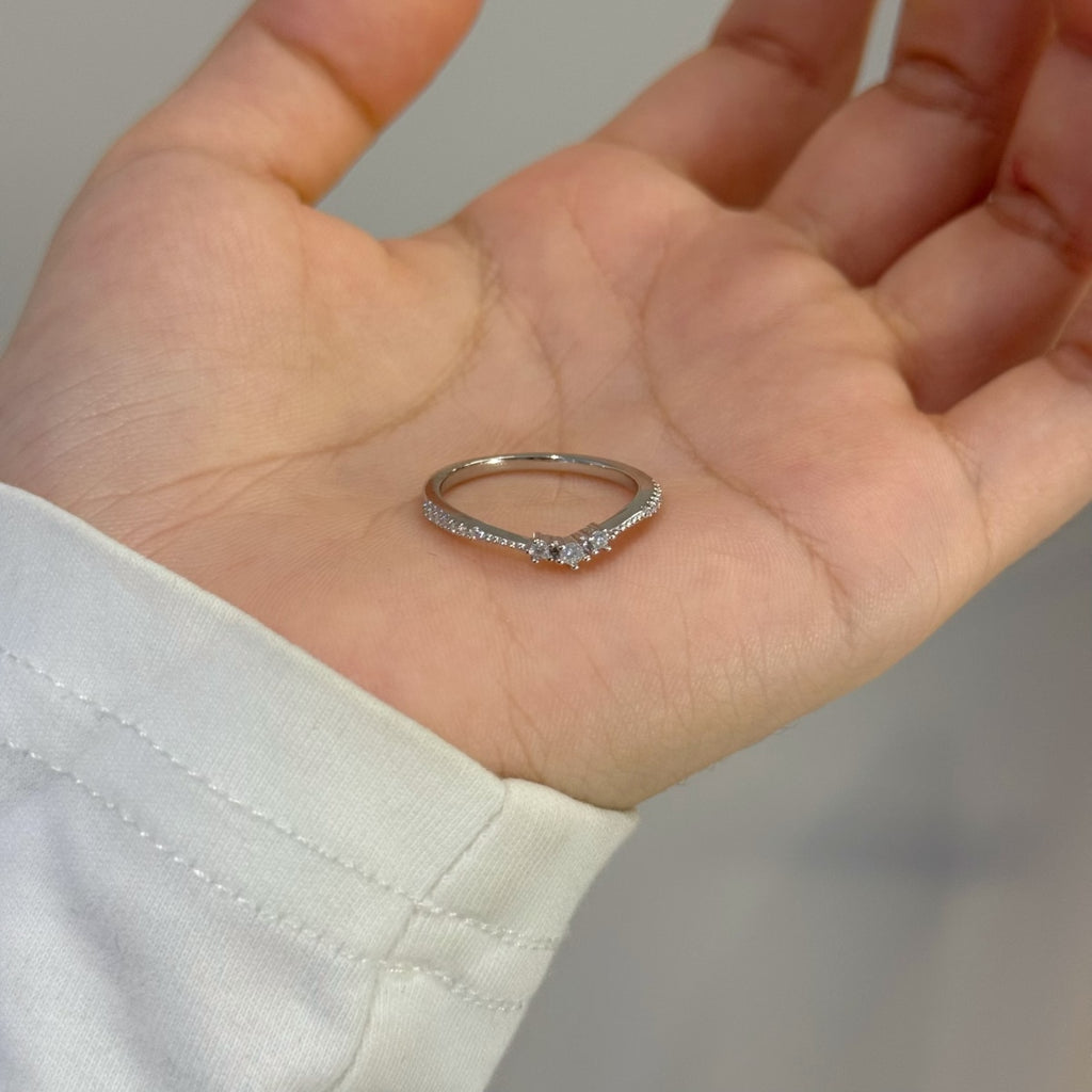 Anillo Moissanita Trío 0.12CT