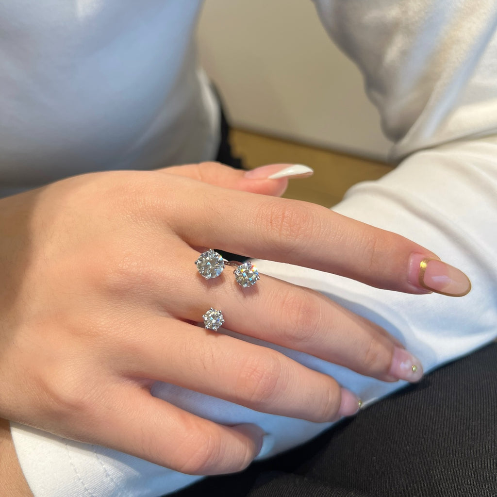 Anillo Moissanita Trío 2.5CT
