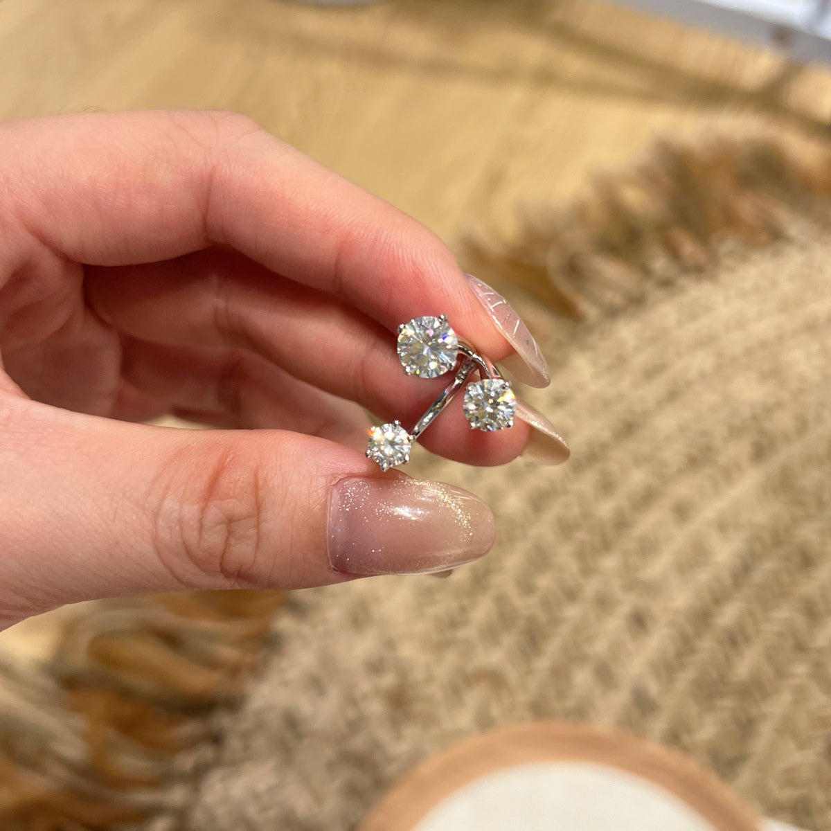 Anillo Moissanita Trío 2.5CT