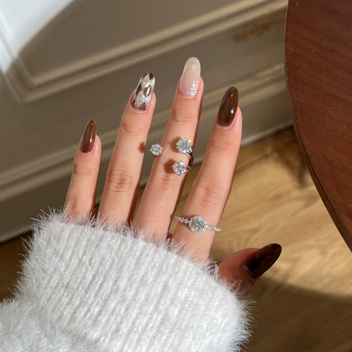 Anillo Moissanita Trío 2.5CT