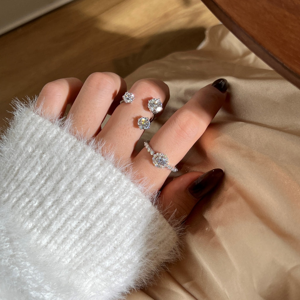 Anillo Moissanita Trío 2.5CT