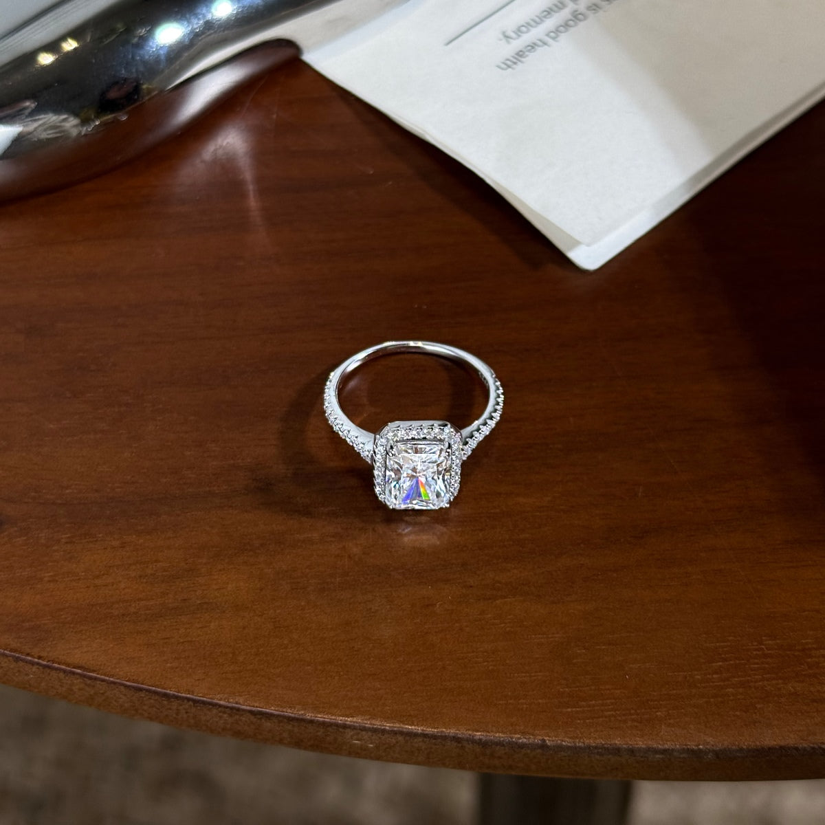 Anillo Moissanita Radiante 3.0CT