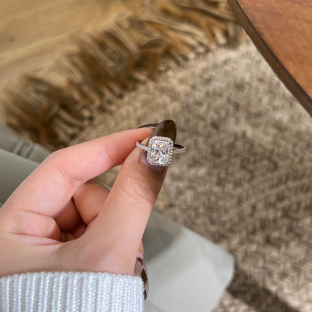 Anillo Moissanita Radiante 3.0CT