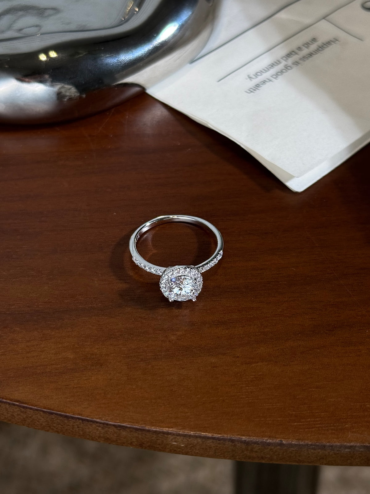 Anillo Moissanita Redonda 1.0CT
