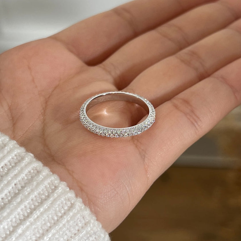 Anillo Moissanita Redonda 0.735CT
