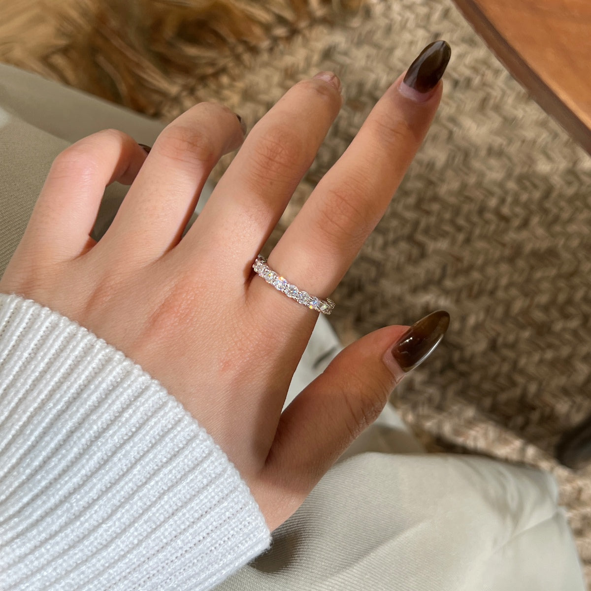 Anillo Moissanita Redonda 1.9CT