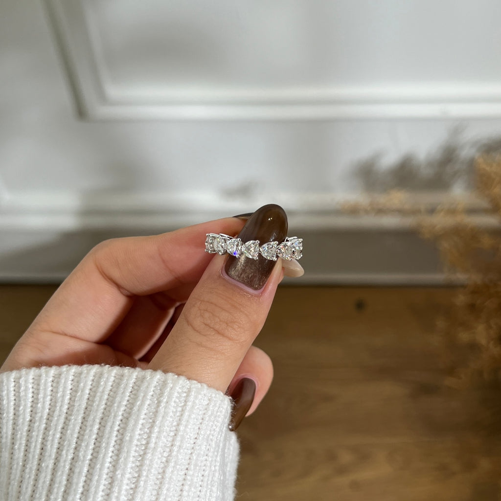 Anillo Moissanita Corazón 4.2CT