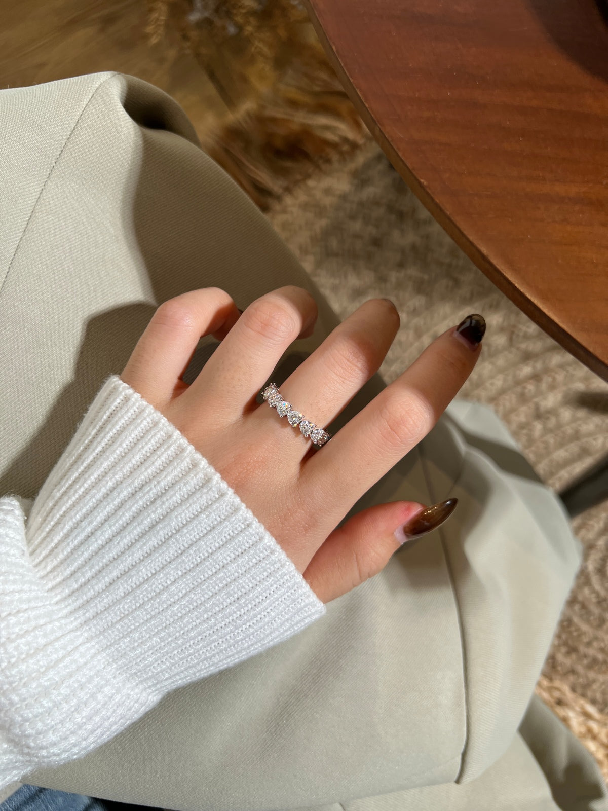 Anillo Moissanita Corazón 4.2CT