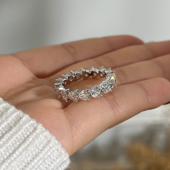 Anillo Moissanita Corazón 4.2CT