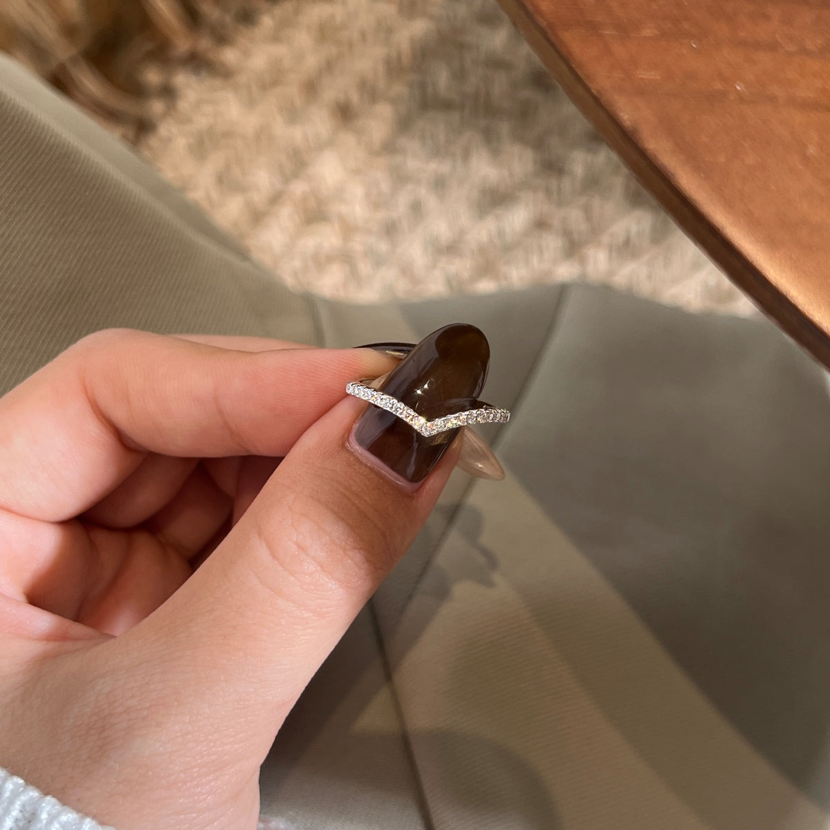 Anillo Moissanita V 0.19CT