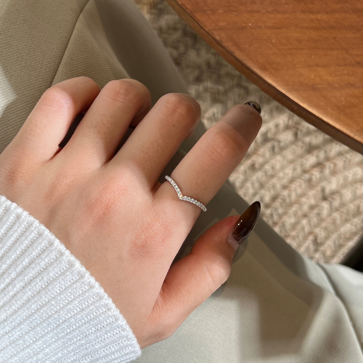 Anillo Moissanita V 0.19CT