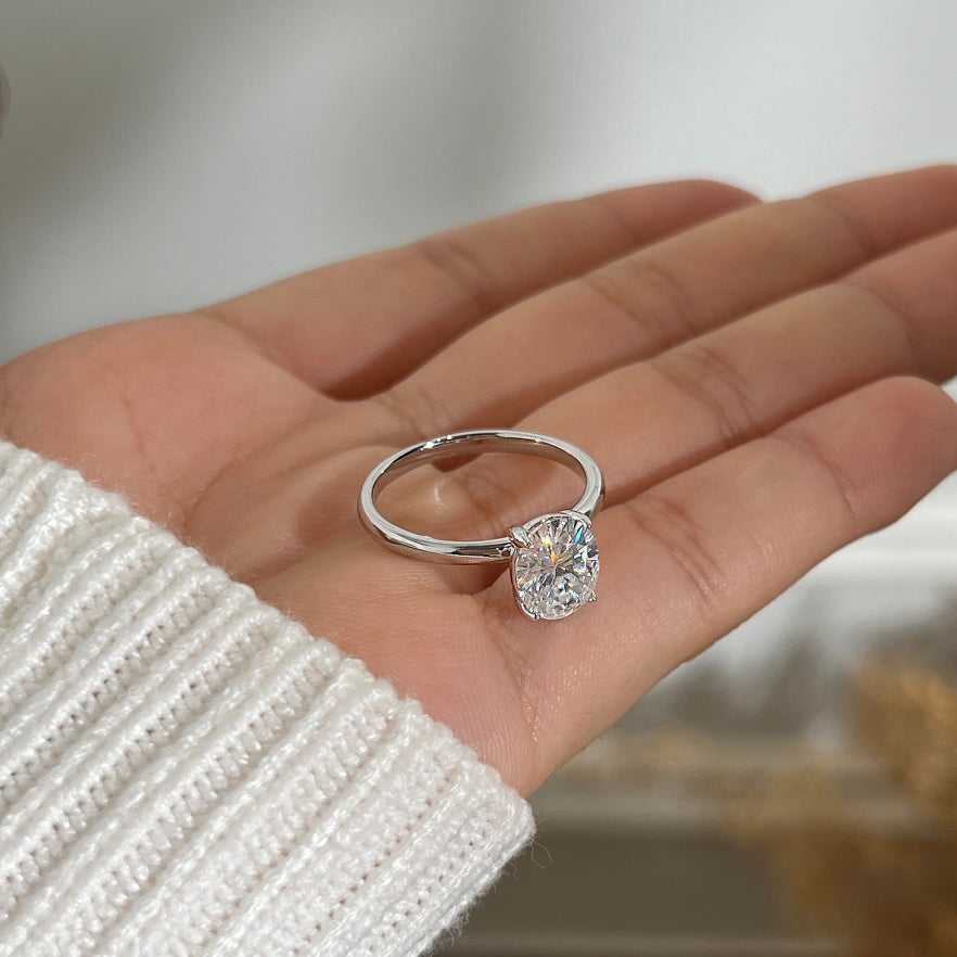 Anillo Moissanita Ovalada 2.0CT