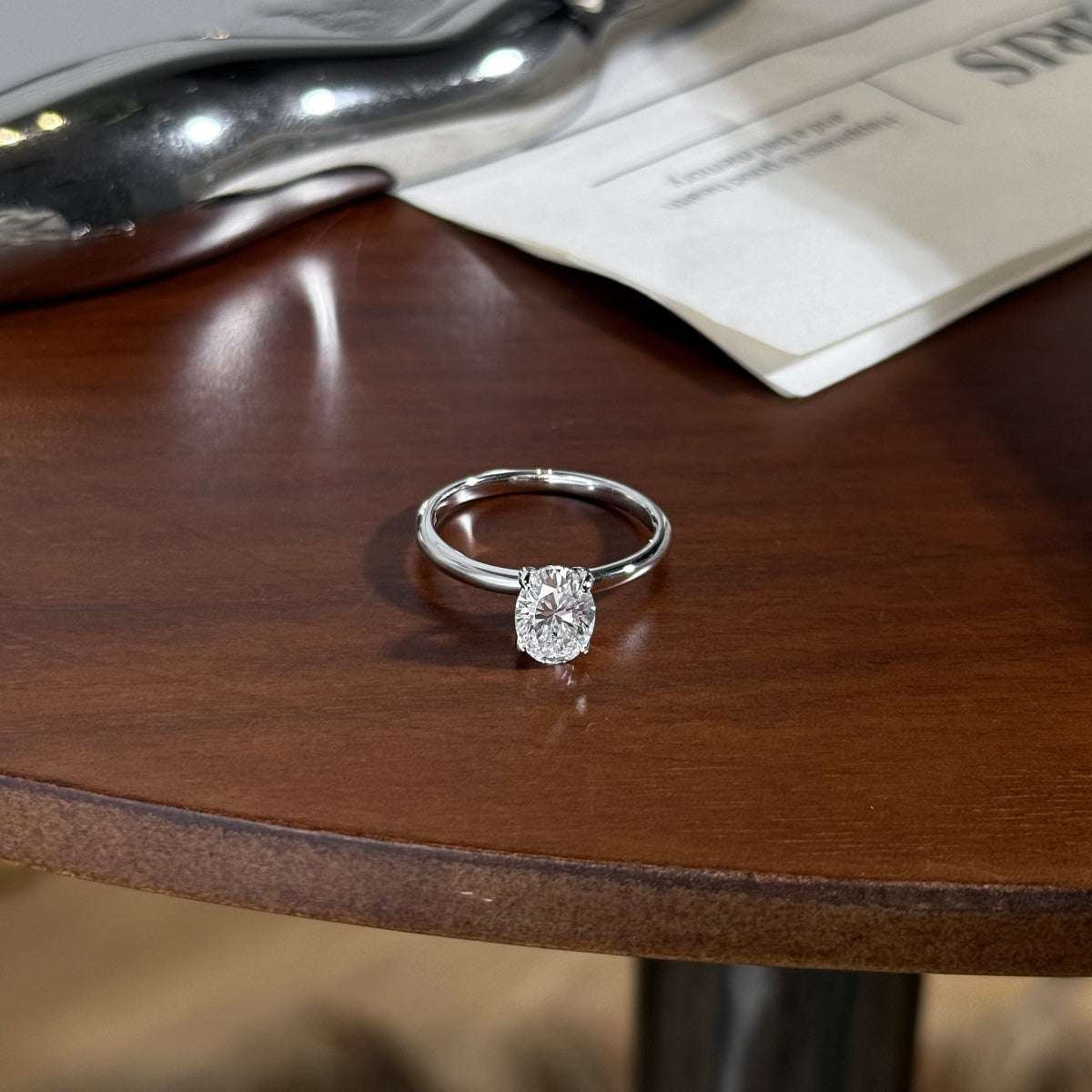 Anillo Moissanita Ovalada 1.5CT