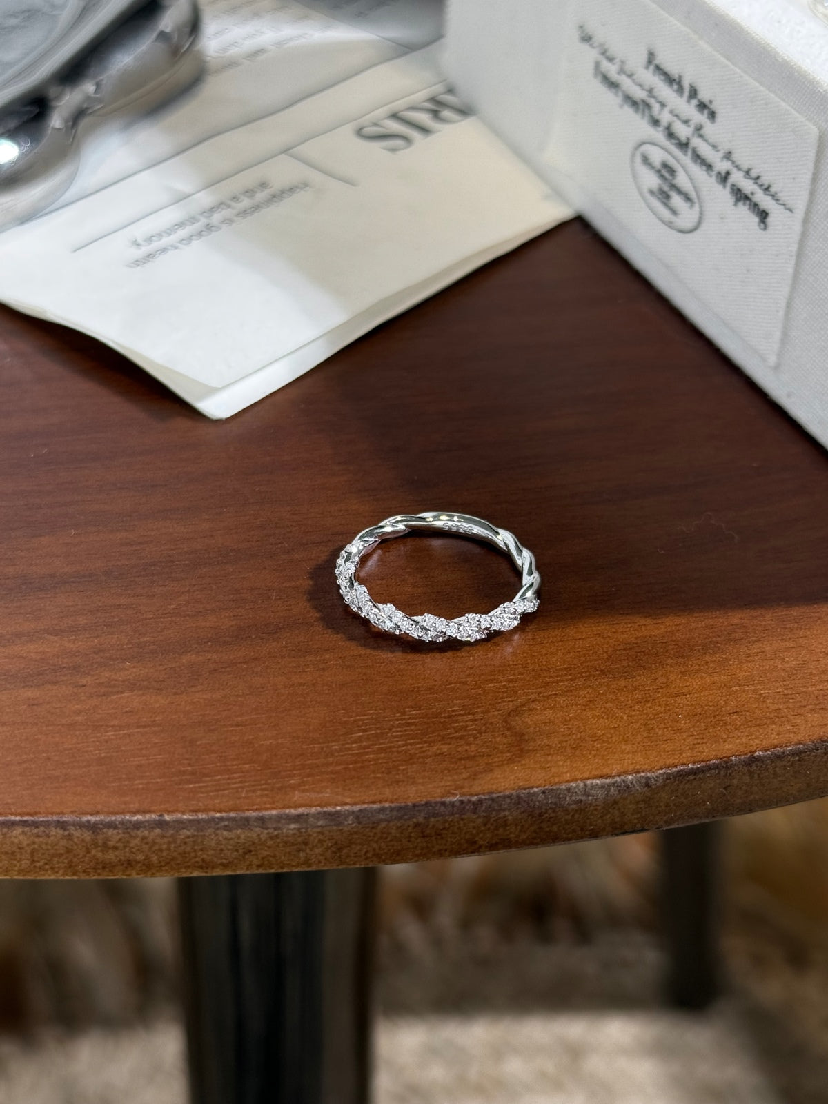 Anillo Moissanita Trenzado 0.245CT