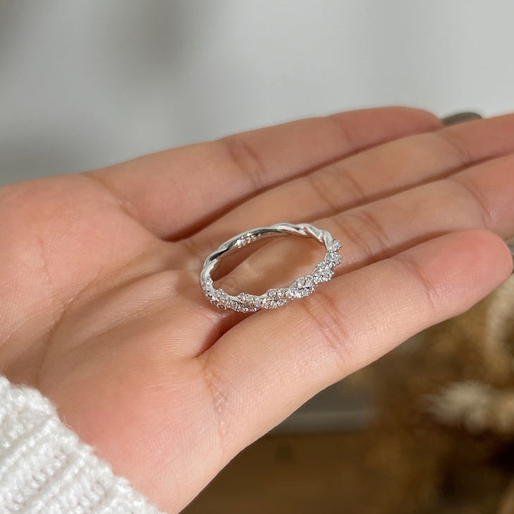 Anillo Moissanita Trenzado 0.245CT