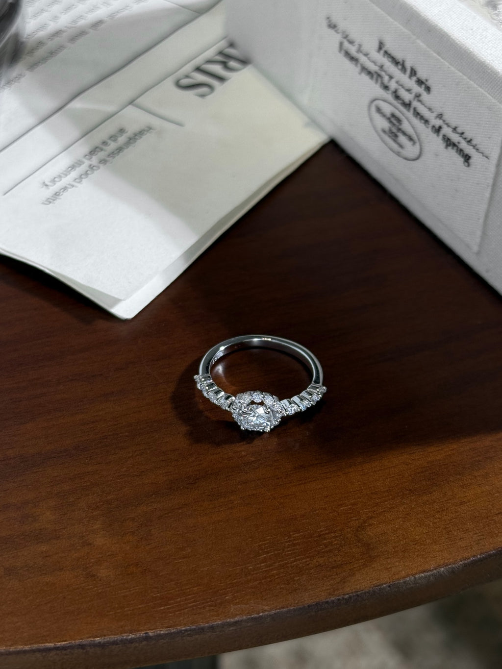 Anillo Moissanita Halo 0.86CT