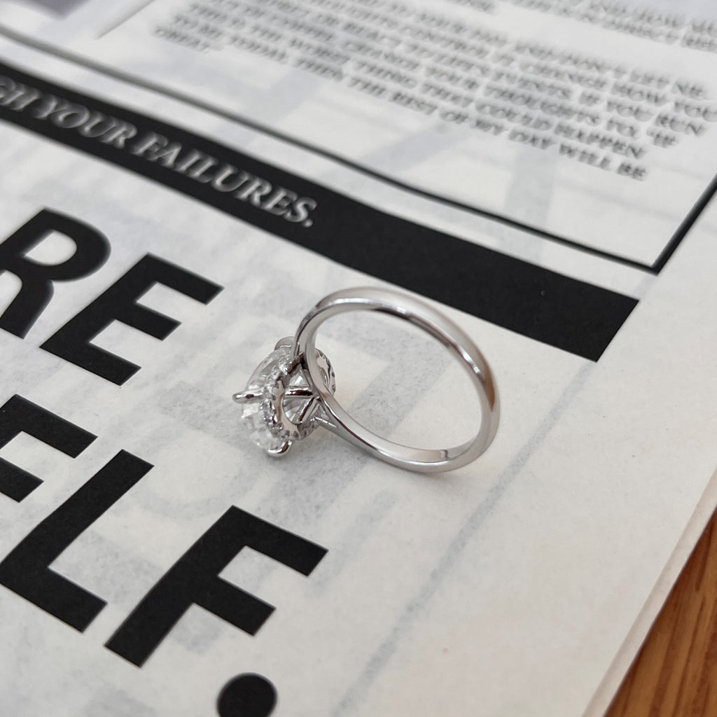 Anillo Moissanita Oval 4.0CT