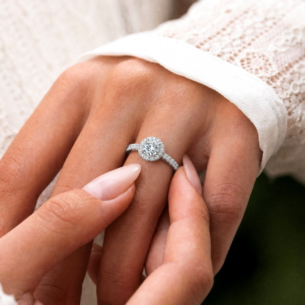 Anillo Moissanita Redonda 1.2CT
