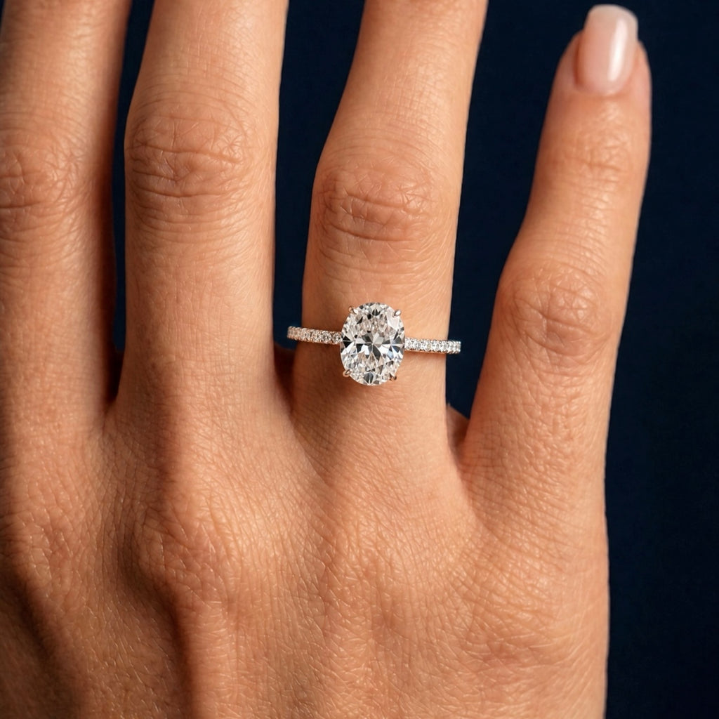 Anillo Moissanita Ovalada 5.0CT