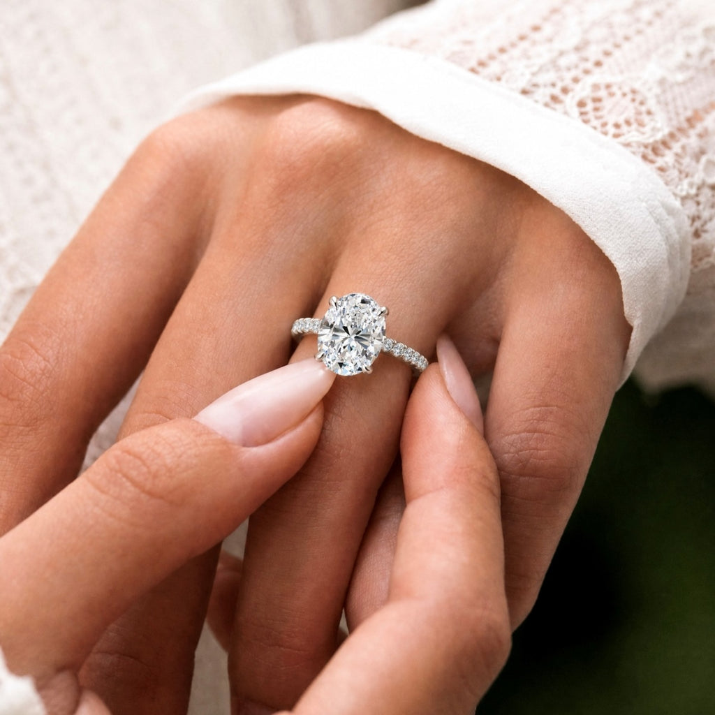 Anillo Moissanita Ovalada 5.0CT