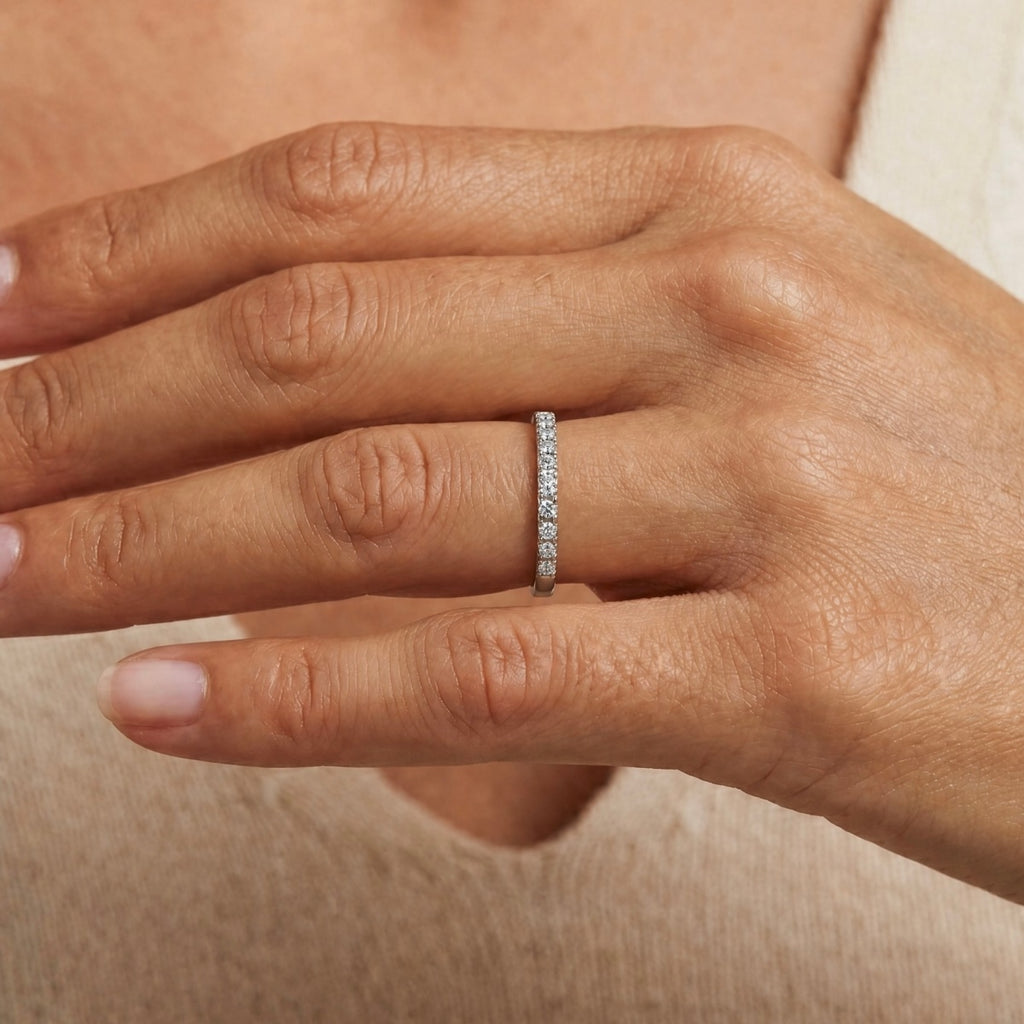 Anillo Moissanita Redonda 0.015CT