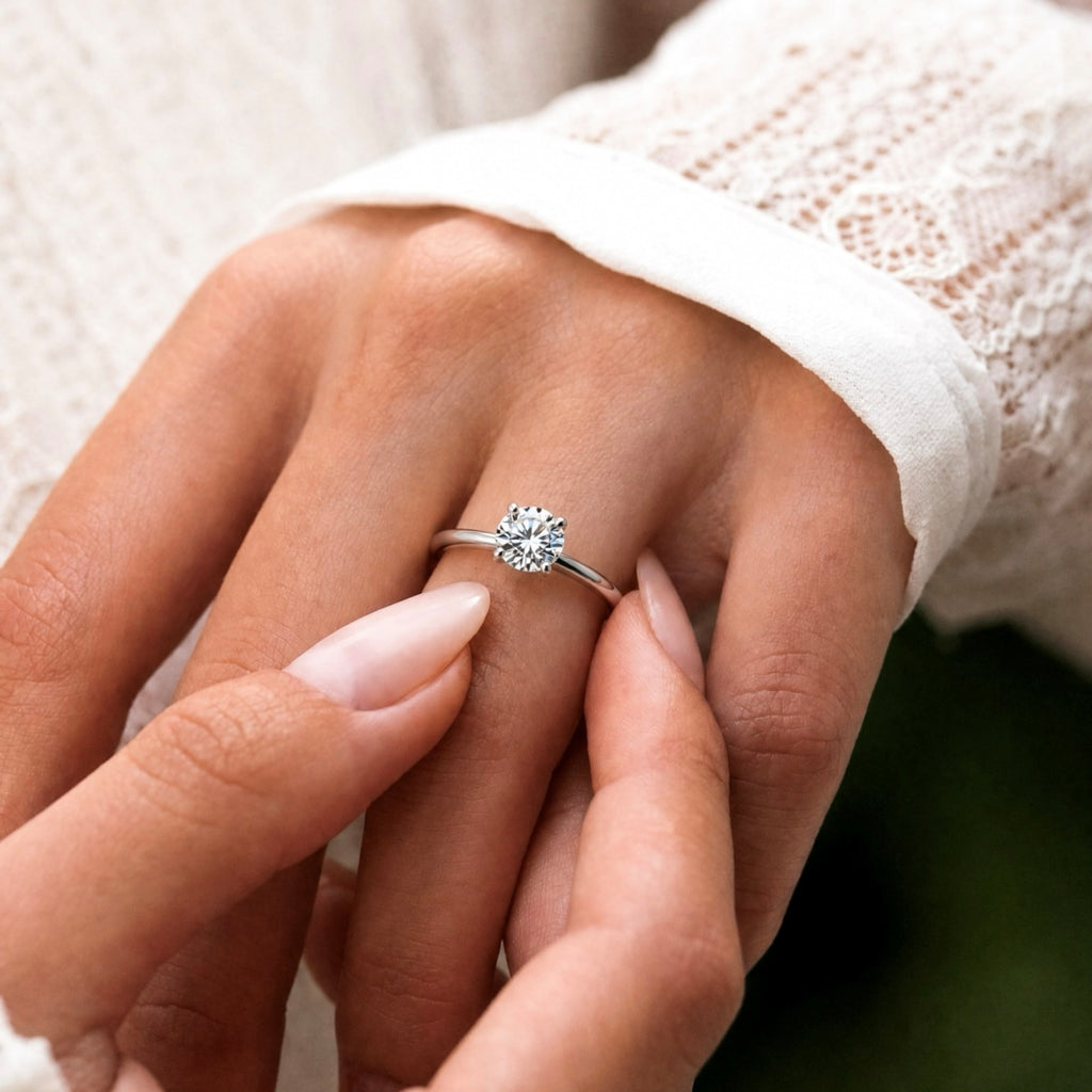 Anillo Moissanita Redonda 1.5CT