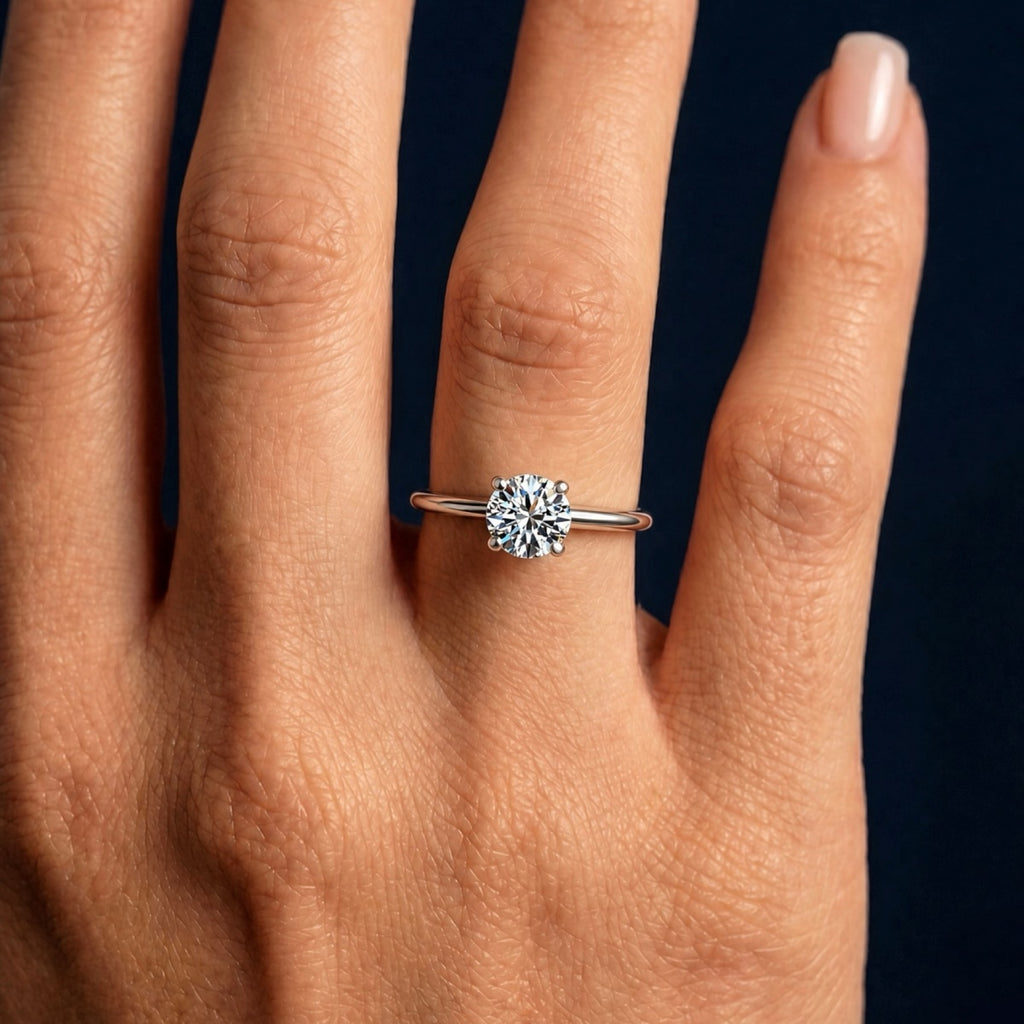 Anillo Moissanita Redonda 1.5CT