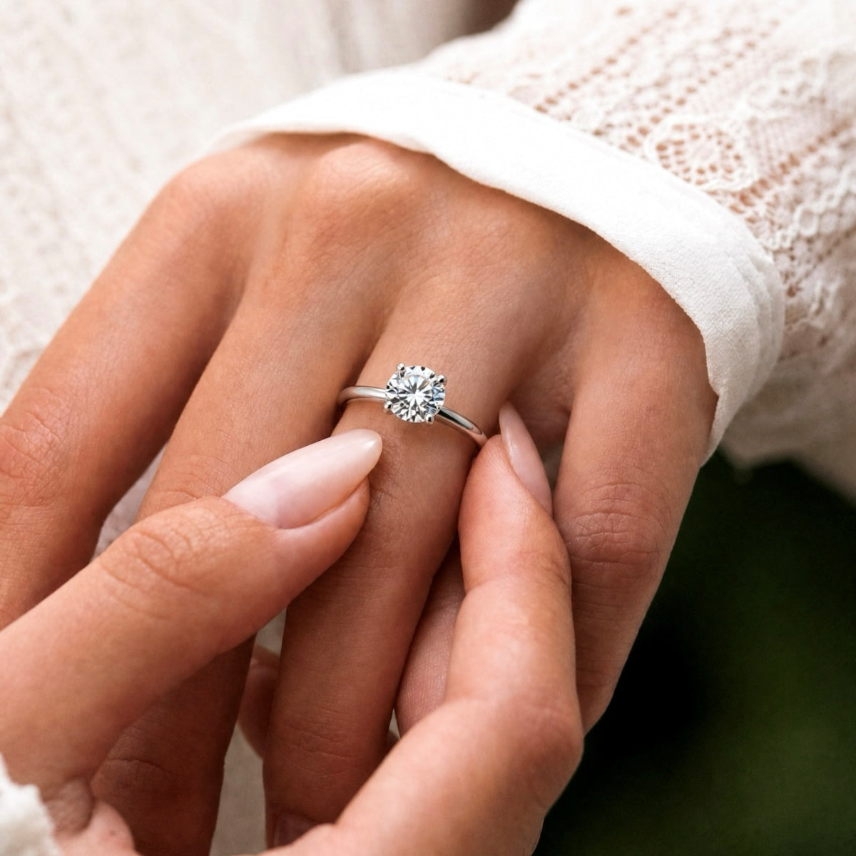 Anillo Moissanita Redonda 2.0CT