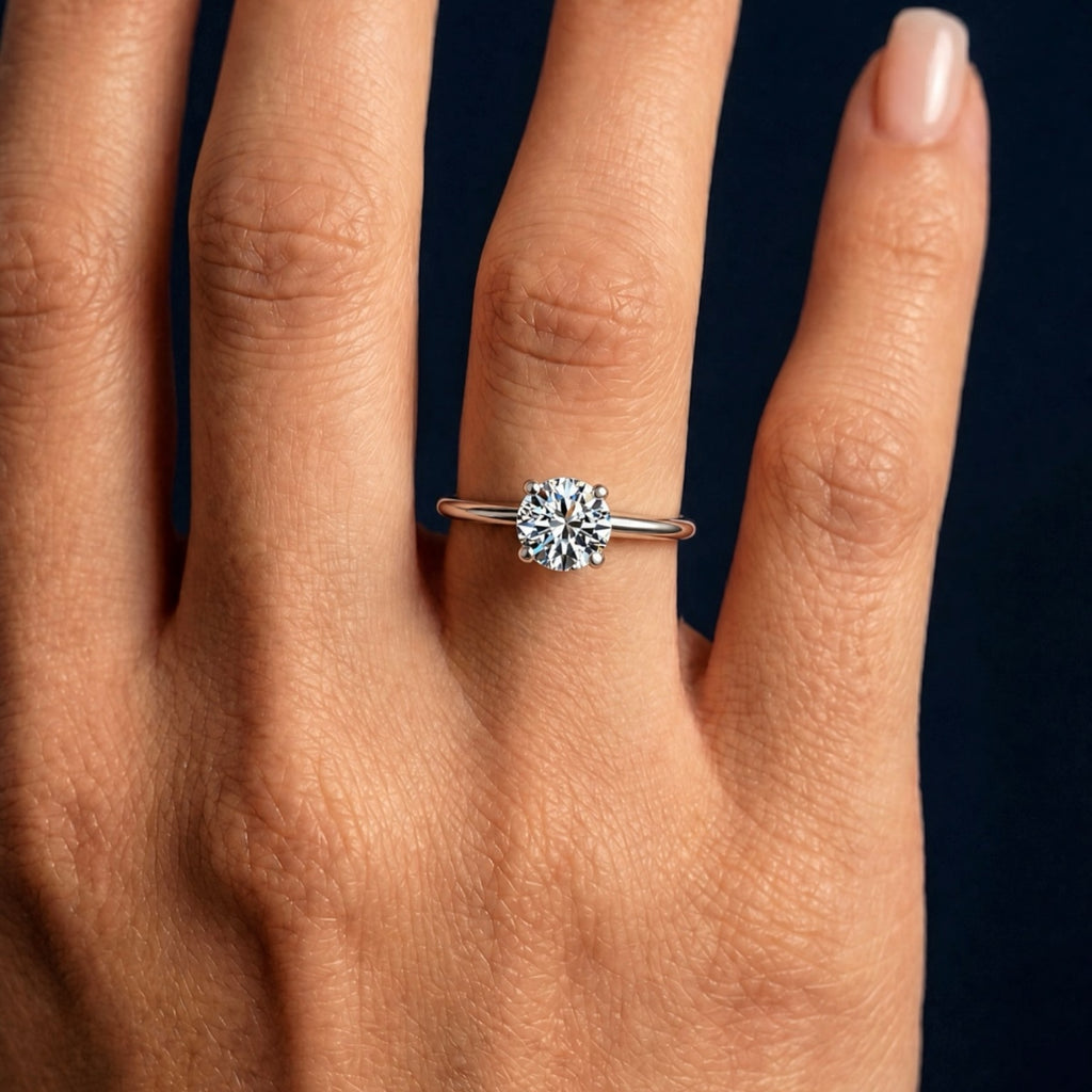 Anillo Moissanita Redonda 2.0CT