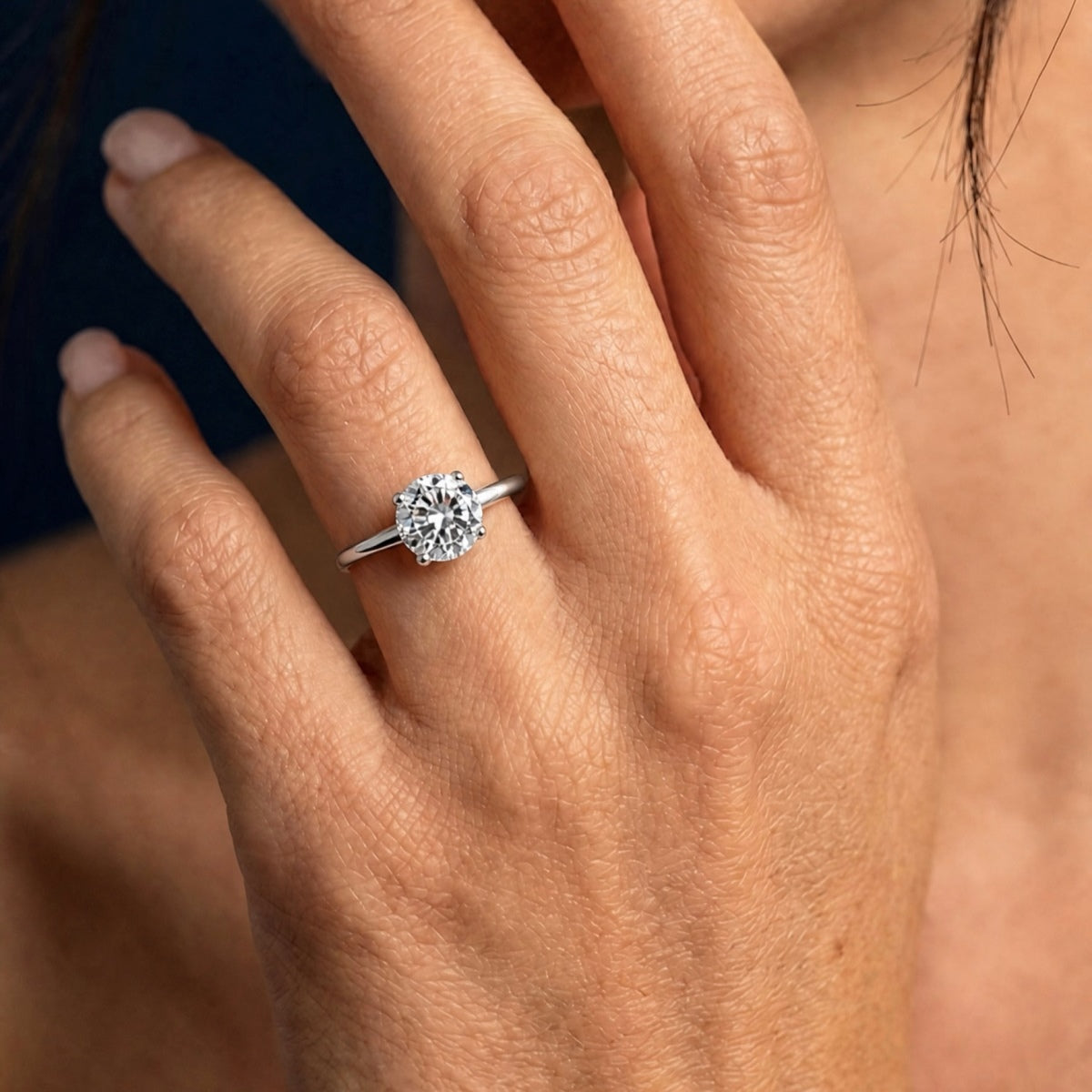 Anillo Moissanita Redonda 2.5CT
