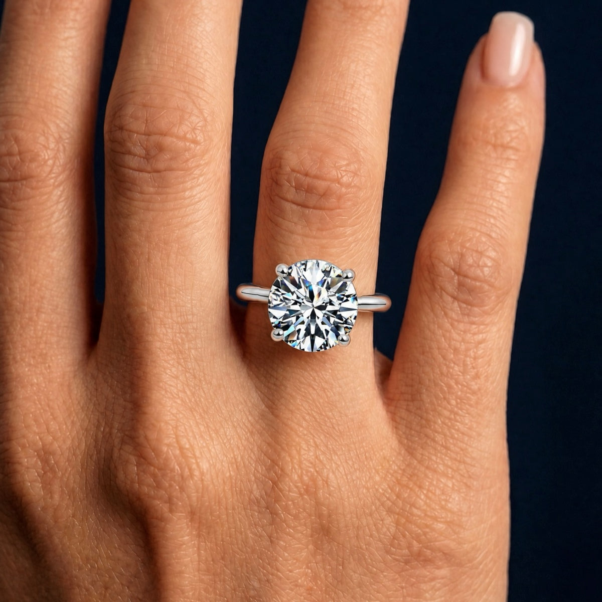 Anillo Moissanita Redonda 5.0CT