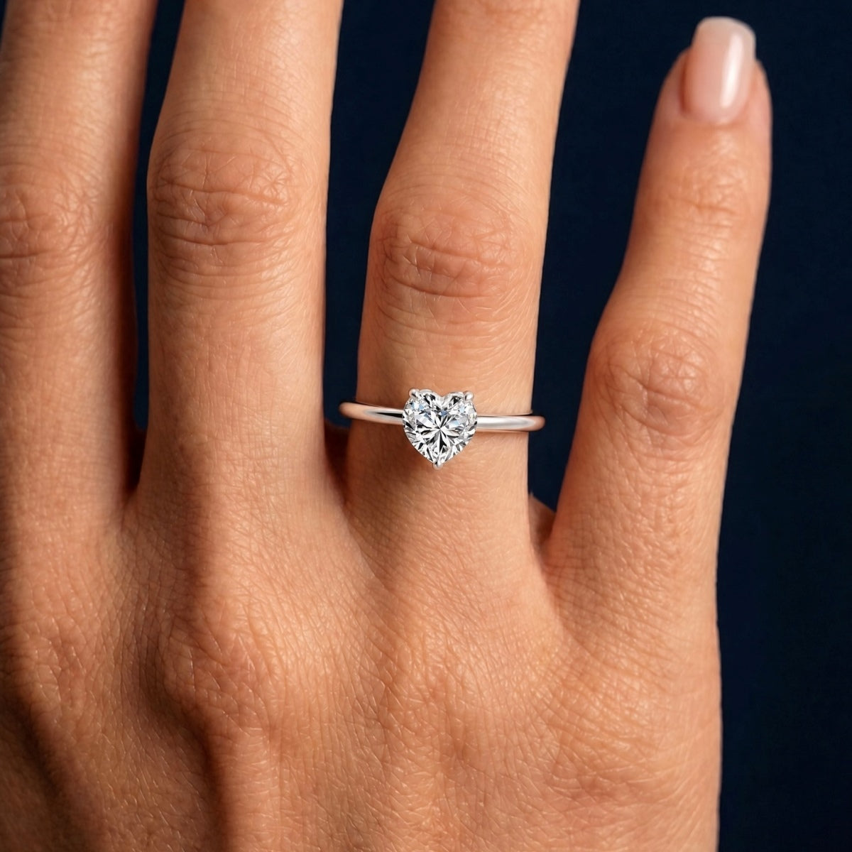 Anillo Moissanita Corazón 2.0CT