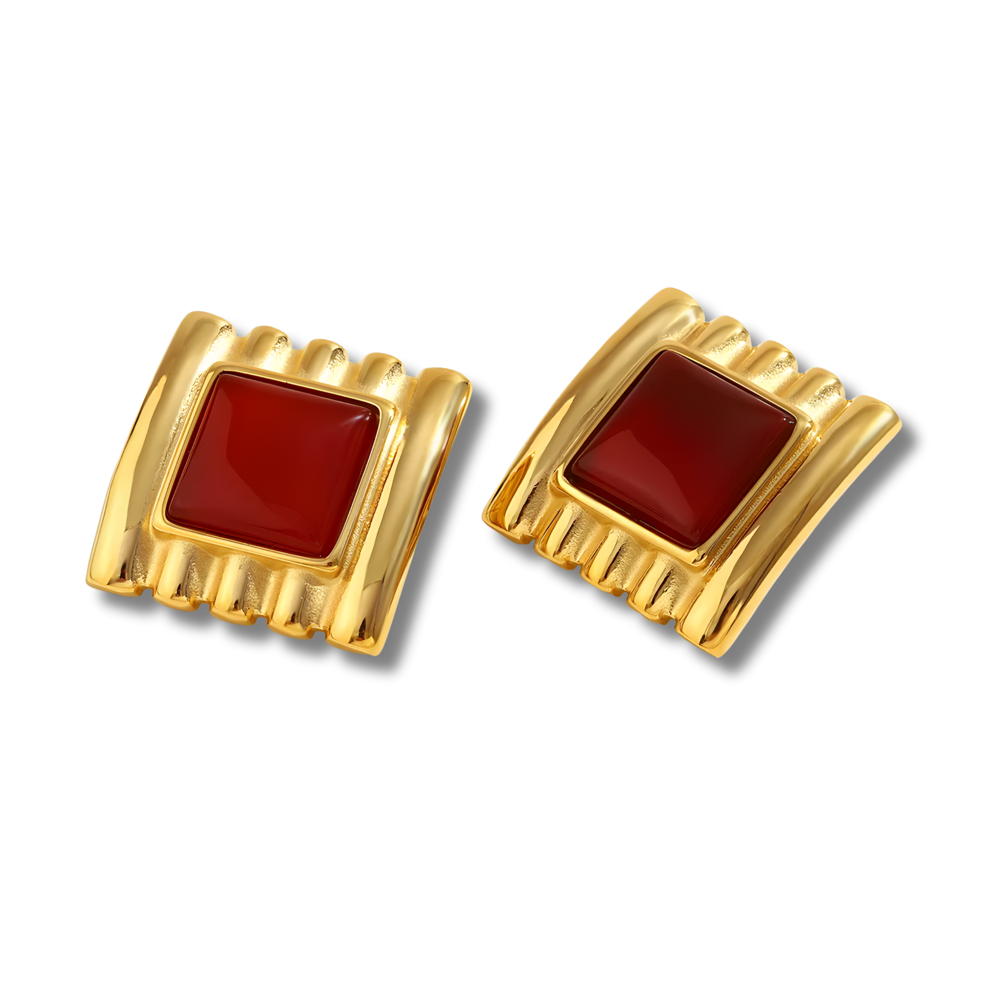 Pendientes Cuadro Carmesí