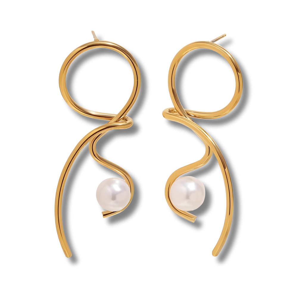 Pendientes Lazo Perla