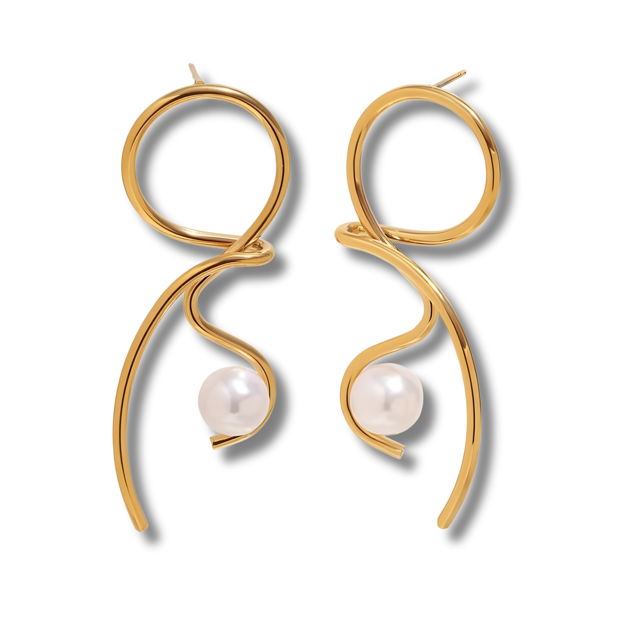 Pendientes Lazo Perla