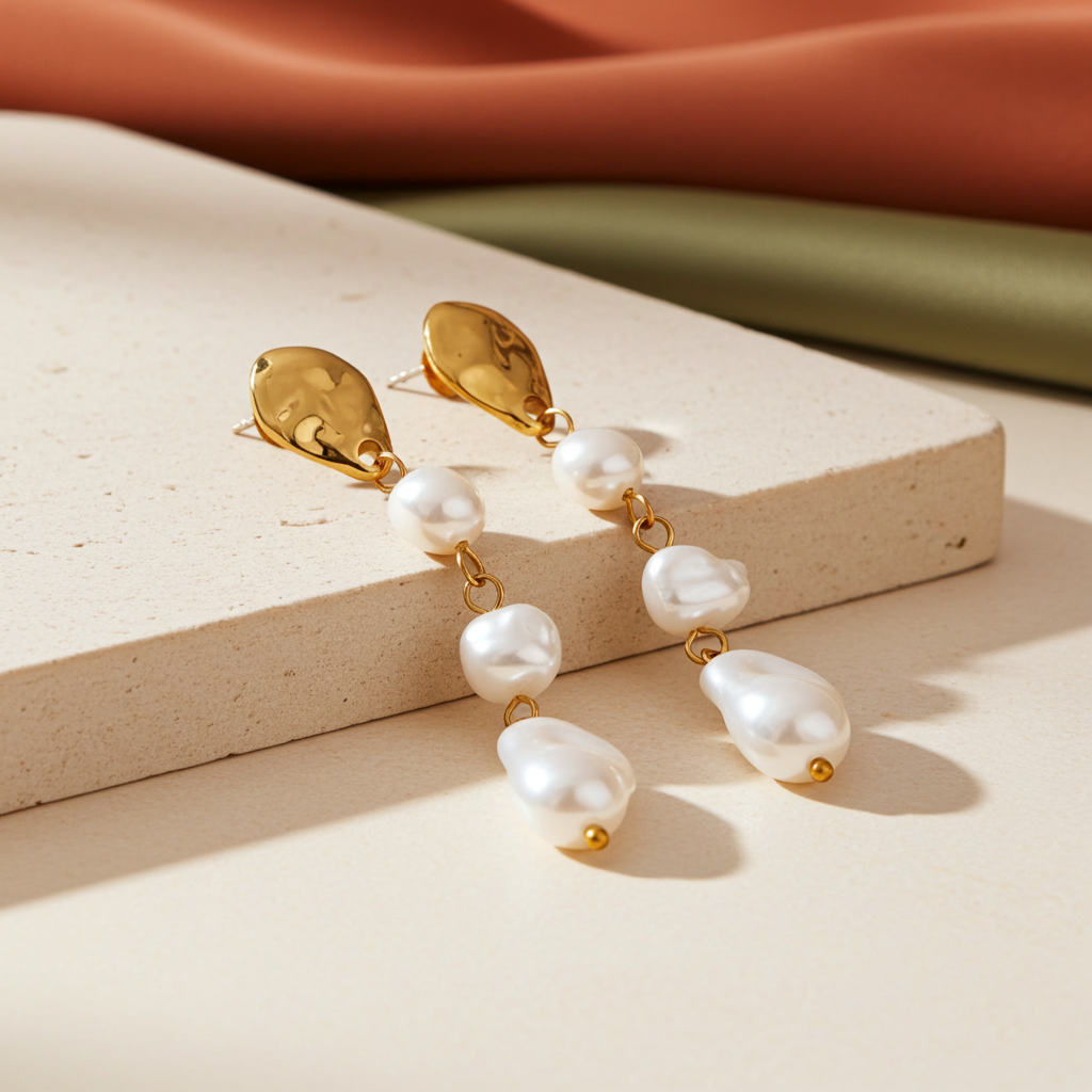 Pendientes Marea de Perlas