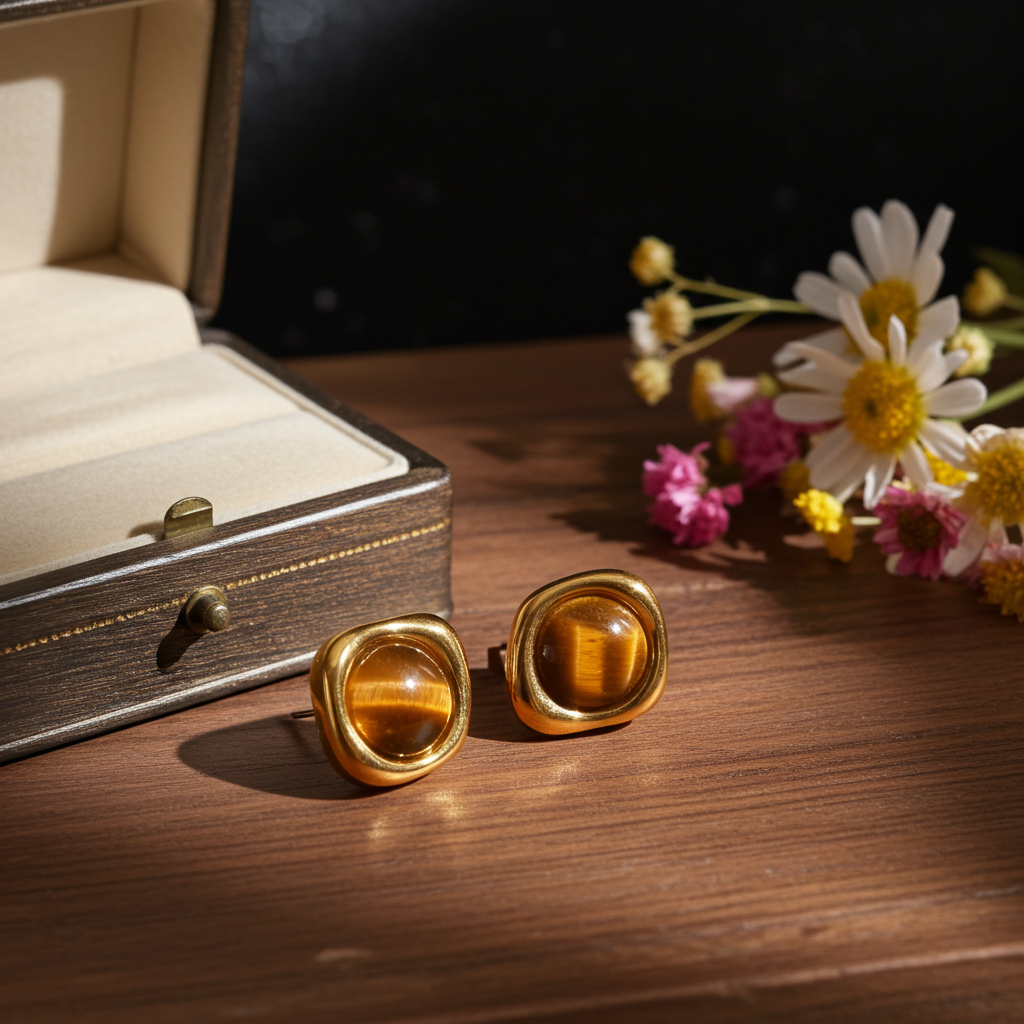 Pendientes Ojo de Tigre