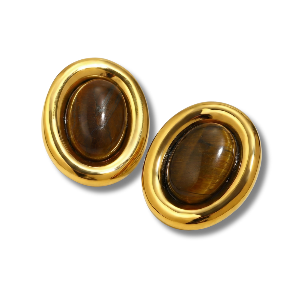 Pendientes Solaire Ojo de Tigre