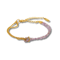 Pulsera Rope Piedra Asimétrica Malva